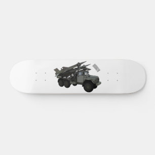 Skateboard Illustration de la caricature d'un véhicule à miss