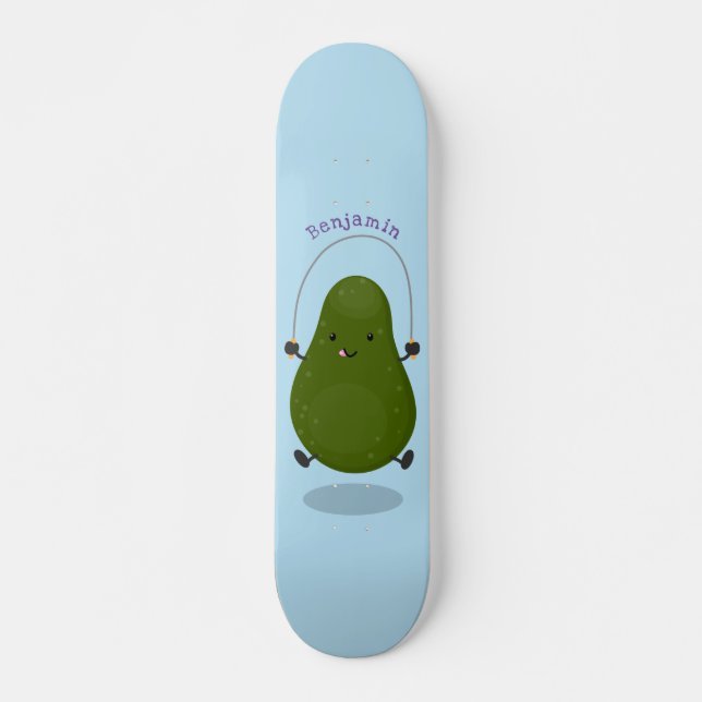 Skateboard Illustration de la corde à sauter à l'avocat migno (Devant)