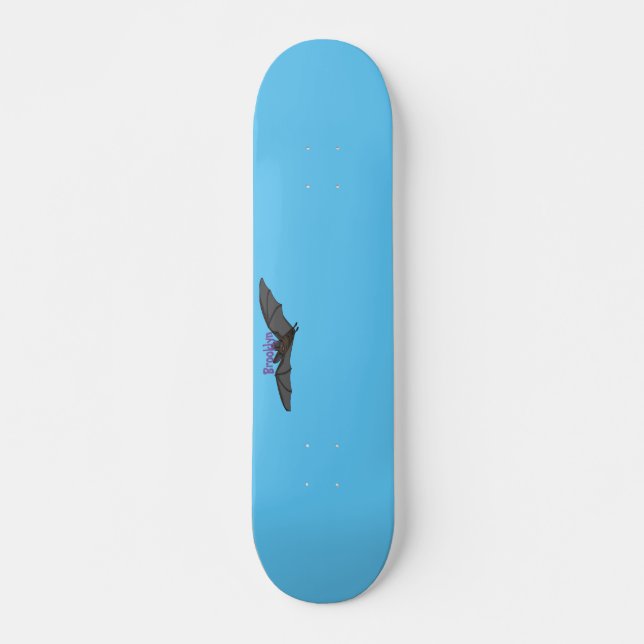 Skateboard Illustration de la grande chauve-souris vampire  (Devant)