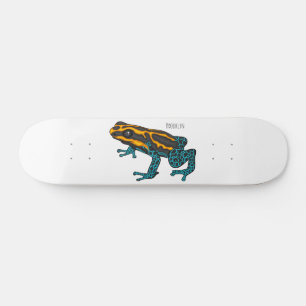 Skateboard Illustration de la grenouille à fléchettes de pois