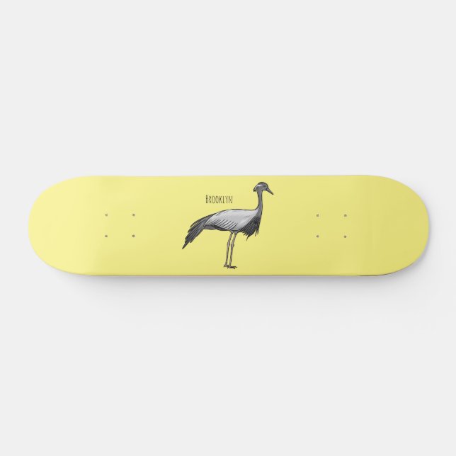 Skateboard Illustration de la grue Demoiselle (Horz)