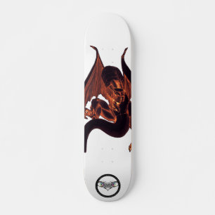 Skateboard Illustration de la peau foncée du dragon