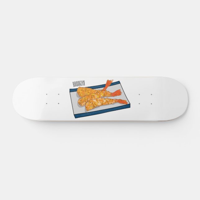 Skateboard Illustration de la tempura crevette (Horz)