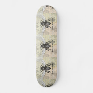 Skateboard Illustration de l'abeille du travailleur vintage