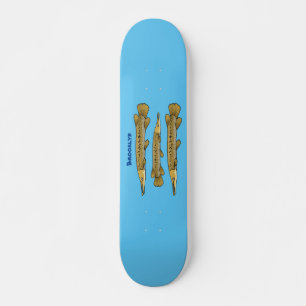 Skateboard Illustration de l'alligator garfish