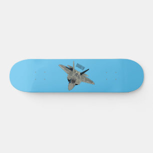Skateboard Illustration de l'avion de chasse