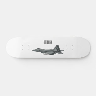 Skateboard Illustration de l'avion de chasse