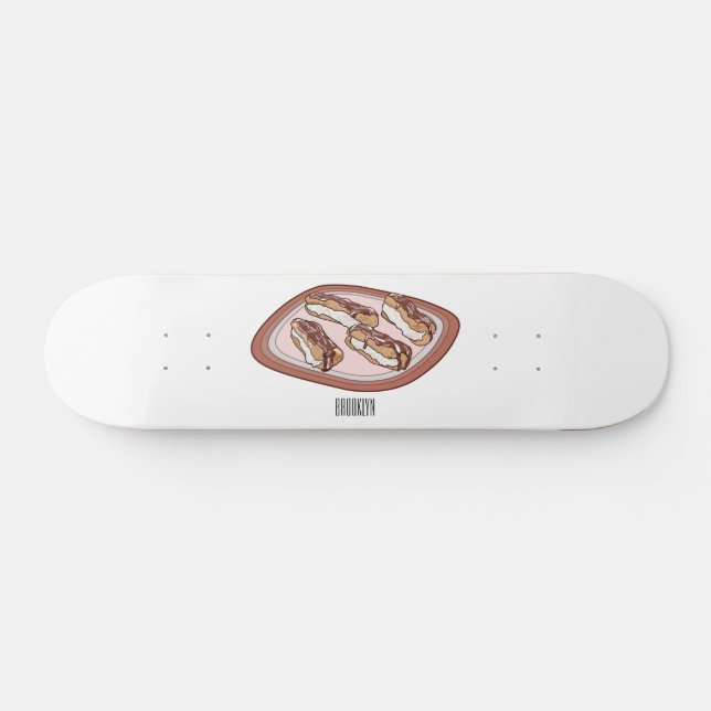 Skateboard Illustration de l'éclair de chocolat (Horz)