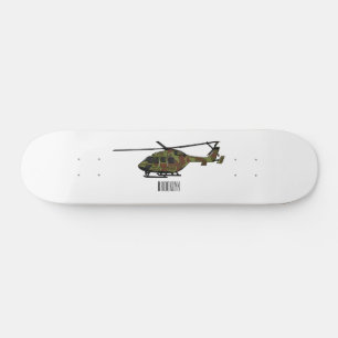 Skateboard Illustration de l'hélicoptère de l'armée