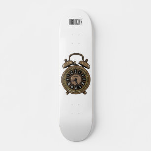 Skateboard Illustration de l'horloge d'alarme