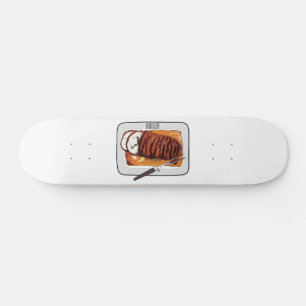 Skateboard Illustration de poitrine de dinde rôtie