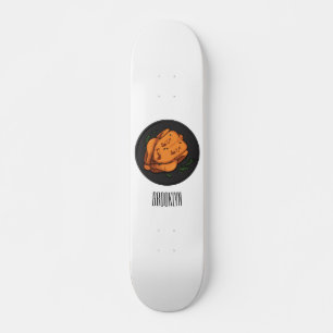 Skateboard Illustration de poulet rôti