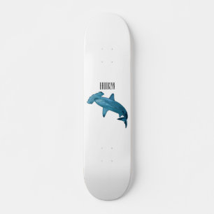 Skateboard Illustration de requin marteau