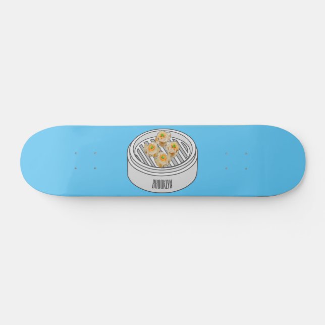Skateboard Illustration de Shumai dim sum (Horz)