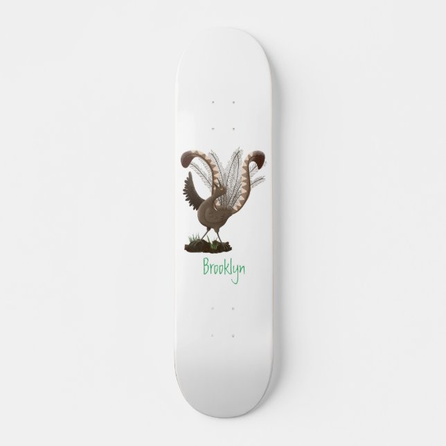 Skateboard Illustration de superbe et superbe lyrebird (Devant)