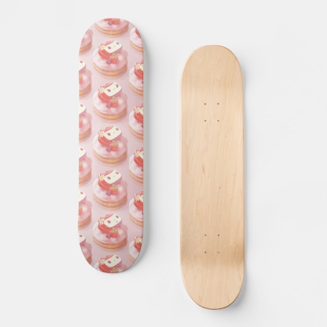 Skateboard Illustration de tarte aux fraises (Recto)
