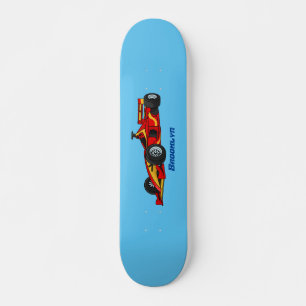 Skateboard Illustration de voitures de course à grande vites
