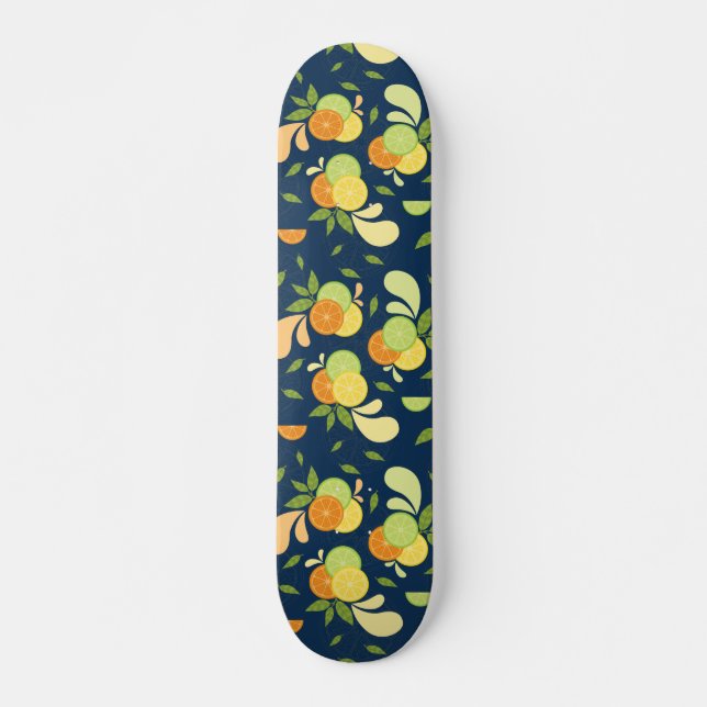 Skateboard Illustration d'éclaboussure d'agrume (Devant)