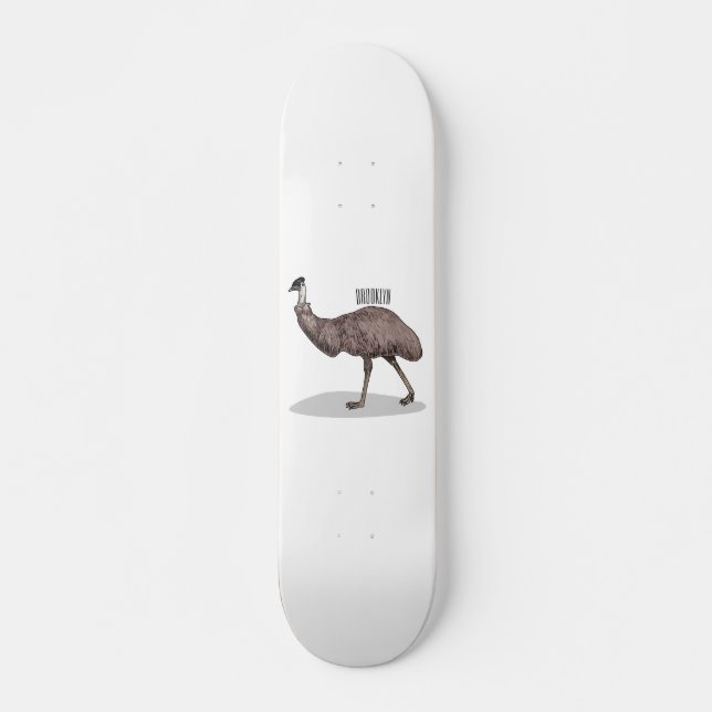 Skateboard Illustration d'Emu bird (Devant)
