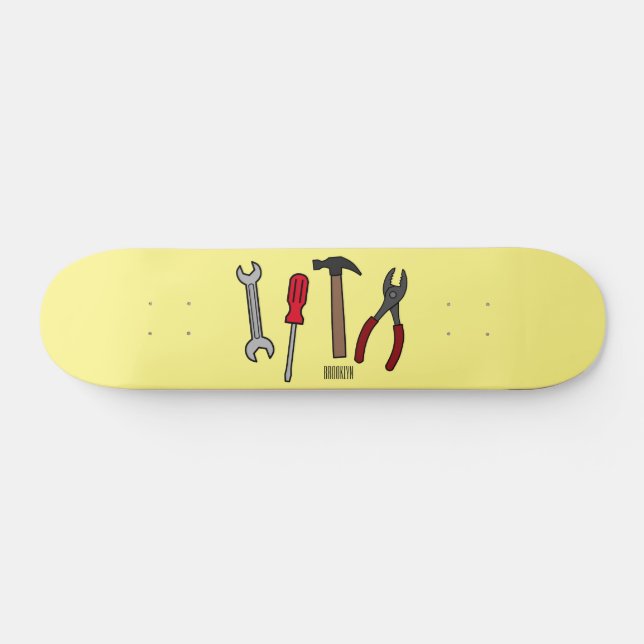 Skateboard Illustration des outils de menuiserie (Horz)
