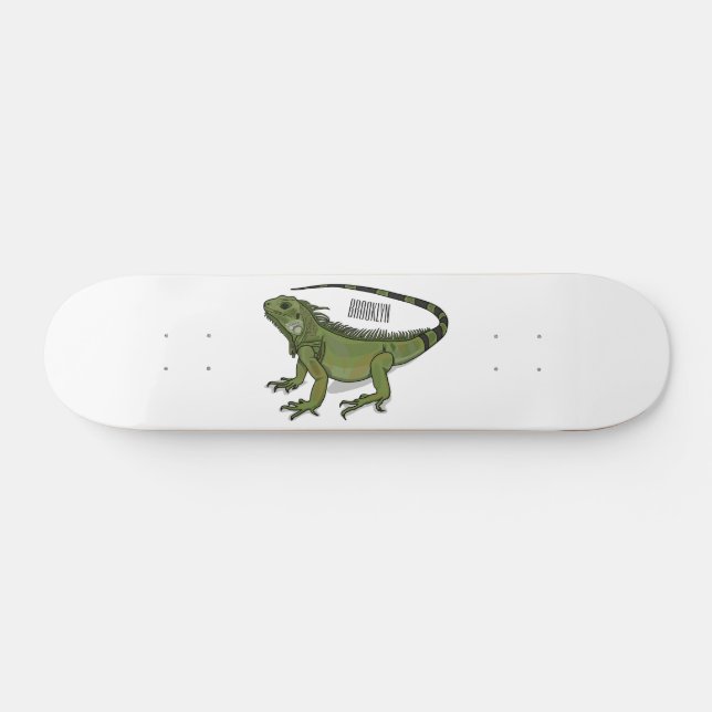 Skateboard Illustration d'Iguana (Horz)