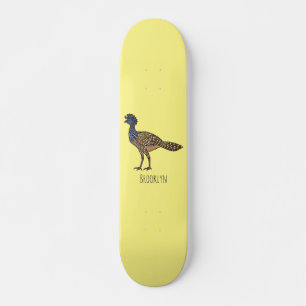 Skateboard Illustration d'oiseau de curassow