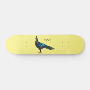 Skateboard Illustration d'oiseau de faisan paon de Palawan