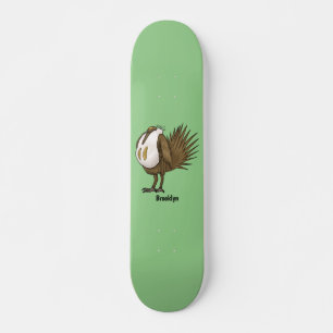 Skateboard Illustration d'oiseau de tétras des armoises
