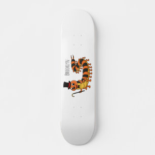 Skateboard Illustration drôle de dessin animé centipede