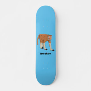 Skateboard Illustration drôle de singe proboscis
