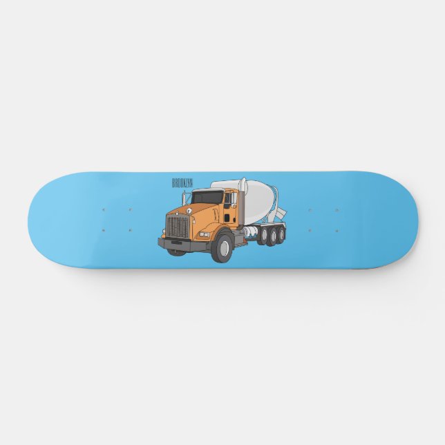 Skateboard Illustration du camion de mélange de béton (Horz)