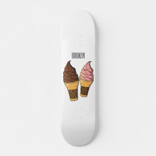 Skateboard Illustration du cône de crème glacée