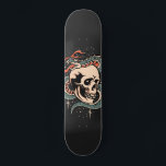 Skateboard Illustration du crâne de serpent mystique Cool got<br><div class="desc">Ce skateboard cool avec illustration crâne et serpent ferait un cadeau merveilleux pour les amoureux du crâne !</div>