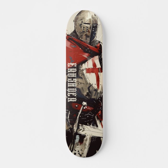Skateboard Illustration du guerrier de Crusador (Devant)