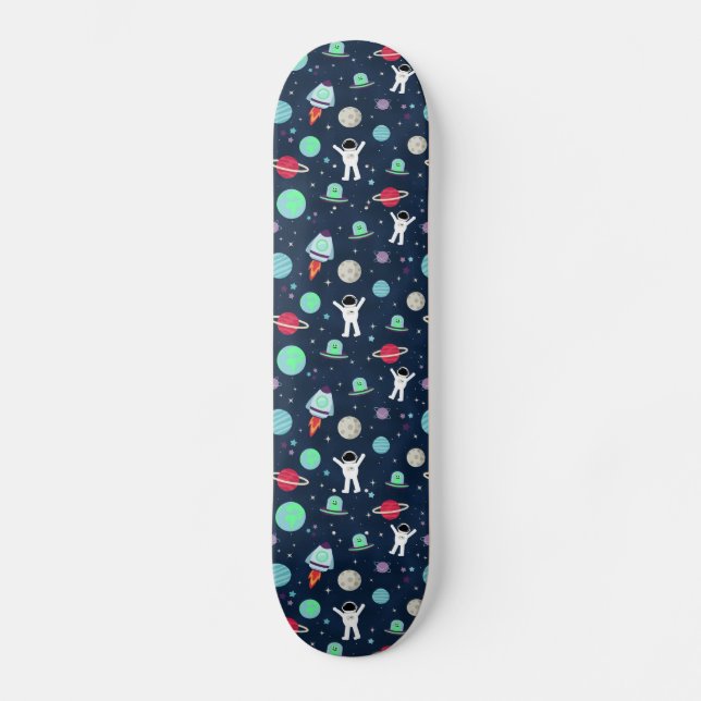 Skateboard Illustration du Motif spatial (Recto)