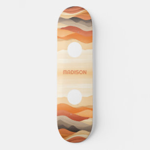 Skateboard Illustration du paysage Abstrait du nom personnali