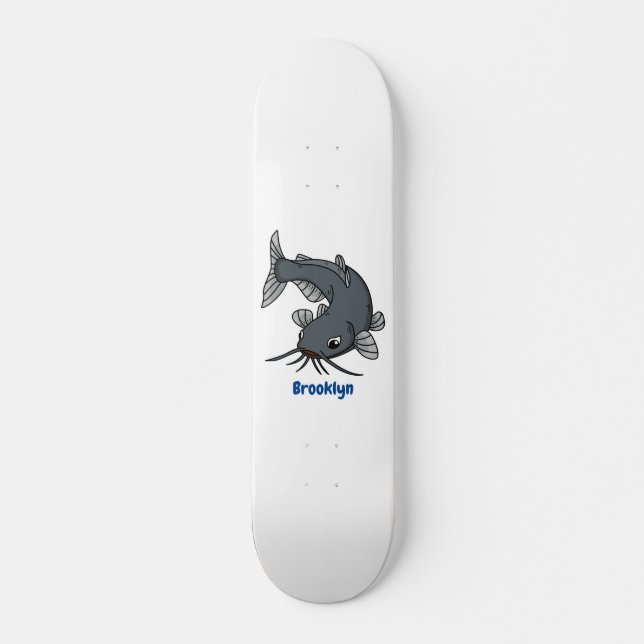 Skateboard Illustration du poisson-chat mignon (Devant)