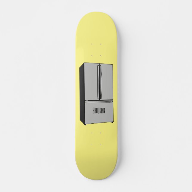 Skateboard Illustration du réfrigérateur de porte française (Devant)