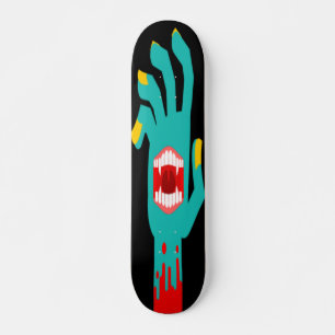 Skateboard Illustration du vecteur de bouche Zombie Main
