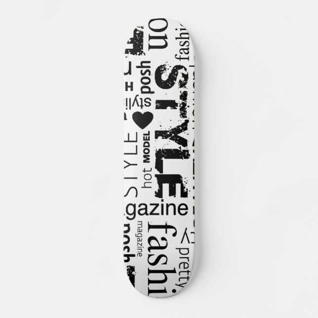 Skateboard Illustration du vecteur de collage de mots de mode (Recto)