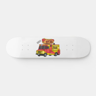Skateboard Illustration d'un camion de nourriture pour chien 