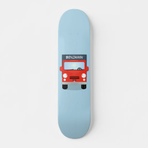 Skateboard Illustration d'un camion kawaii rouge mou