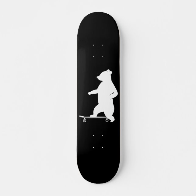 Skateboard Illustration d'un ours chevauchant un (Devant)