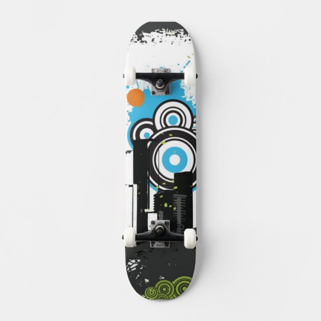 Skateboard Illustration d'un paysage urbain sale (Recto)