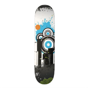 Skateboard Illustration d'un paysage urbain sale
