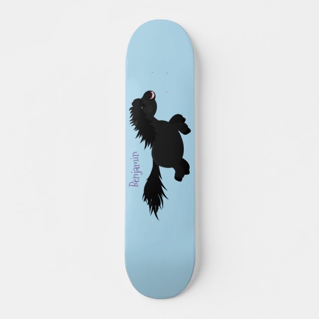 Skateboard Illustration d'un poney de Shetland mignon (Devant)