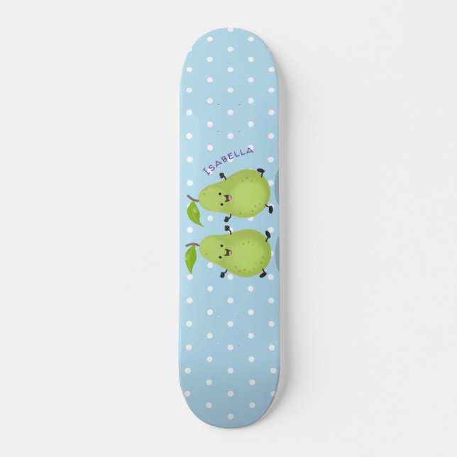 Skateboard Illustration d'une paire de poires mignonne (Devant)