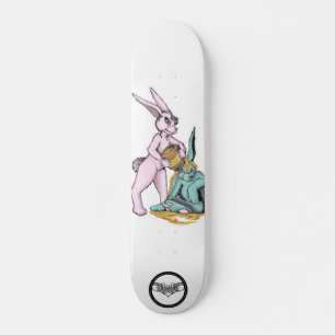 Skateboard Illustration Fluffy Puffy Honey Bunny de mignons a