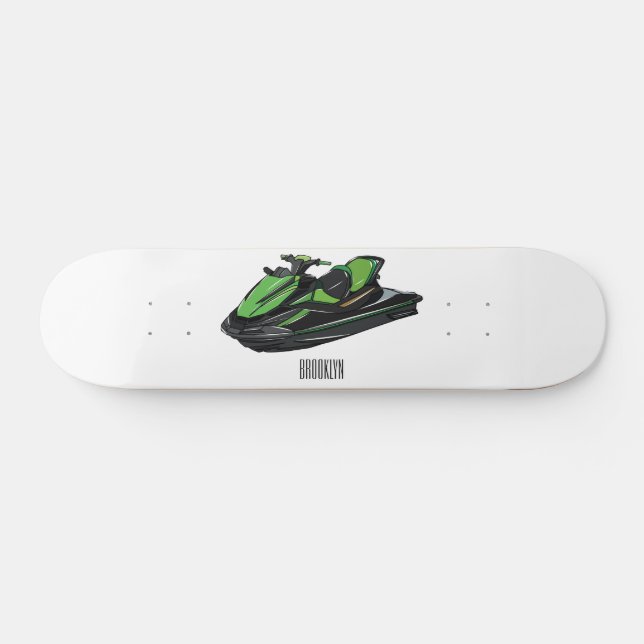 Skateboard Illustration Jet ski (Horz)