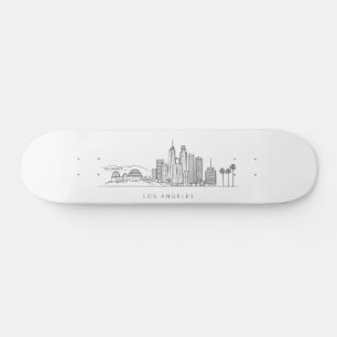 Skateboard Illustration minimaliste de la skyline de Los Ange